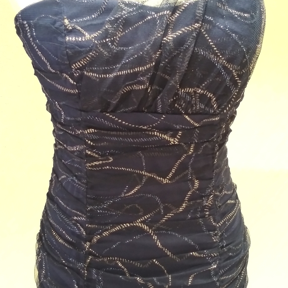 BCX Sparkly Tulle Dark Blue Dress - Picture 7 of 8